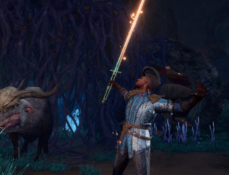 BG3 Wyll with Hexed Weapon
