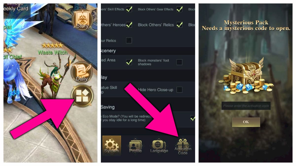 How to redeem Athena: Blood Twins codes.