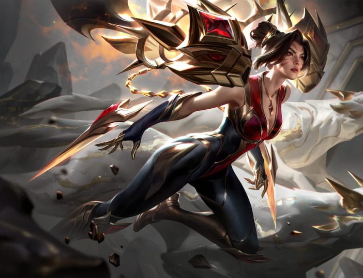 Picture showing the Risen Legend Kai'Sa skin for Uzi in League of Legends.