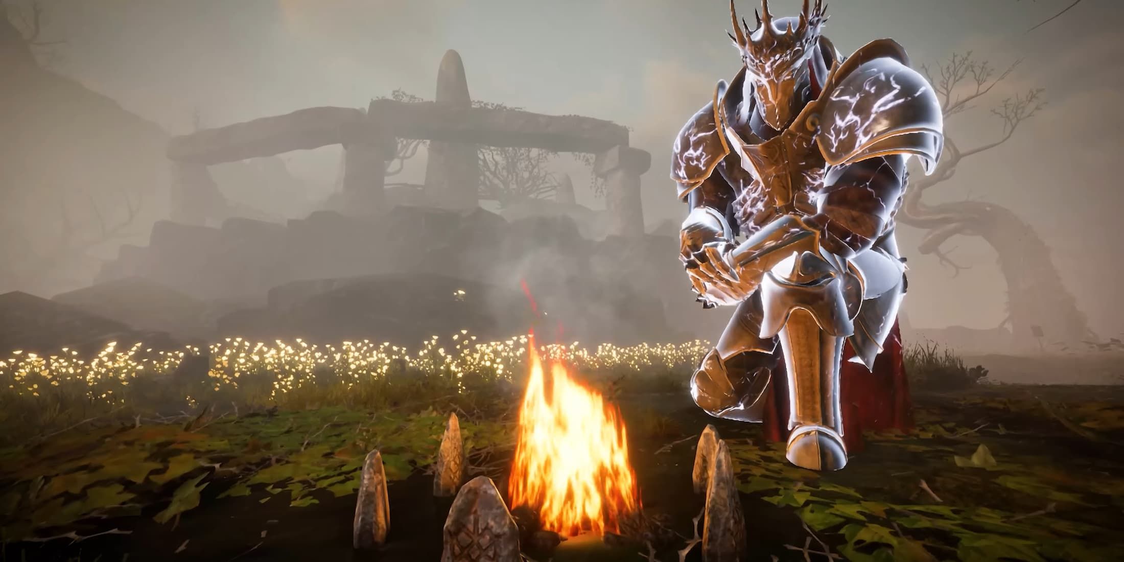 Tainted Grail The Fall of Avalon Arthur by the campfire