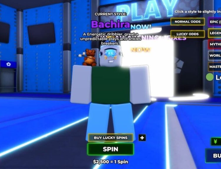 Picture showing the spins with the Loki master style in Blue Lock Rivals.