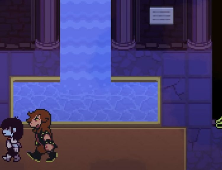 Image showing the waterfall room in Deltarune.