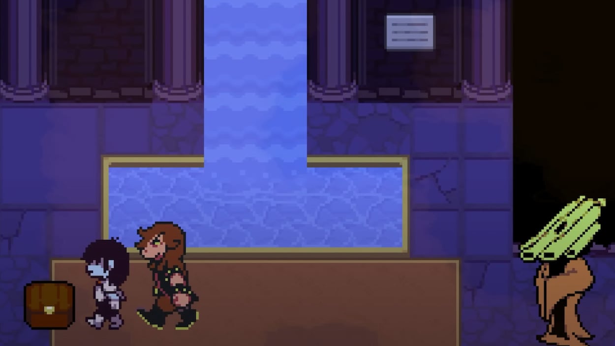 Image showing the waterfall room in Deltarune.