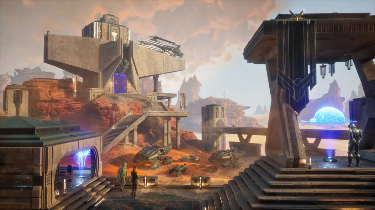 Picture showing Dune Awakening buildings.
