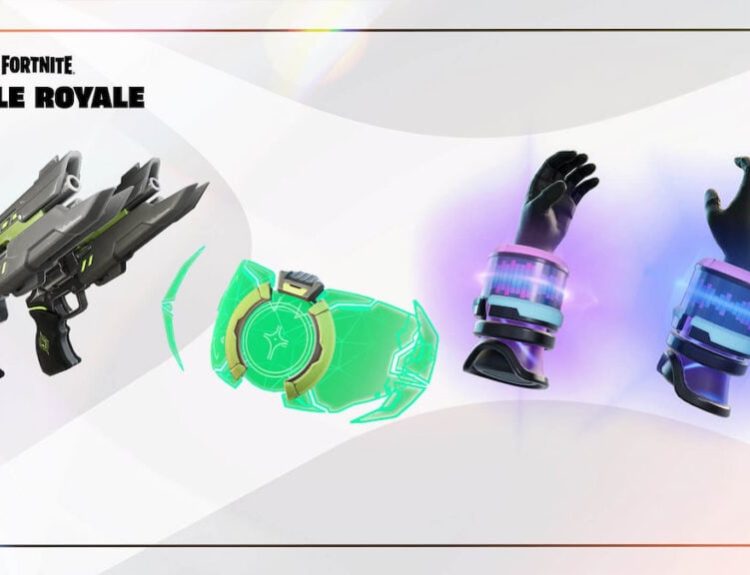 Picture showing hero items in Fortnite.