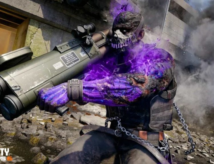 Stitch BlackCell operator skin holding the Grim Reaper scorestreak in Black Ops 6.
