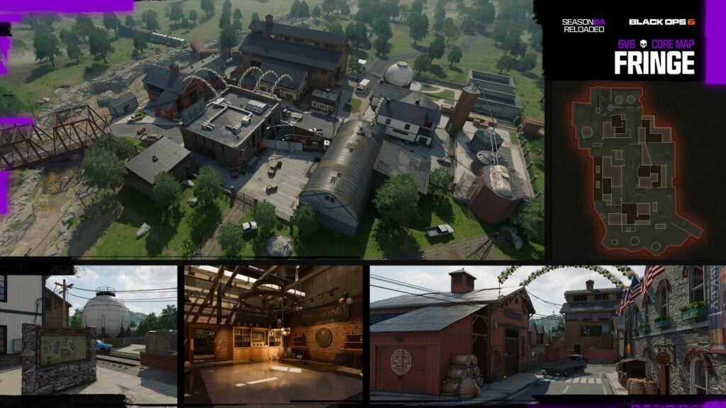 Fringe map overview and layout in Black Ops 6 season 4 Reloaded.