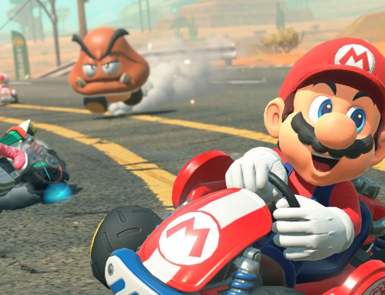 mario kart world mario and goomba