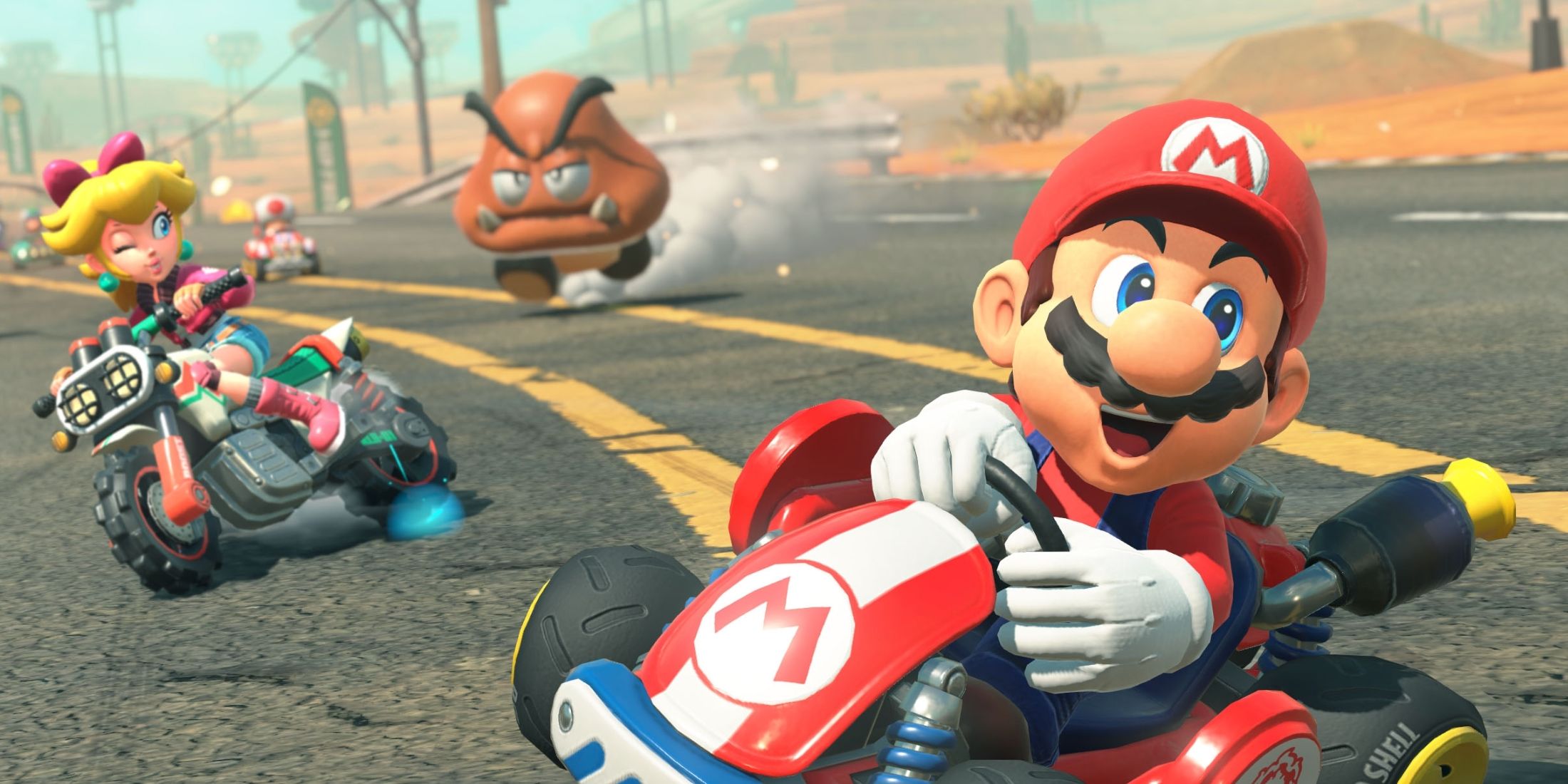 mario kart world mario and goomba