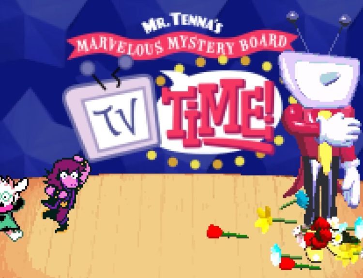 Mr. Ant Tenna is showered with flowers by his own audience - Deltarune