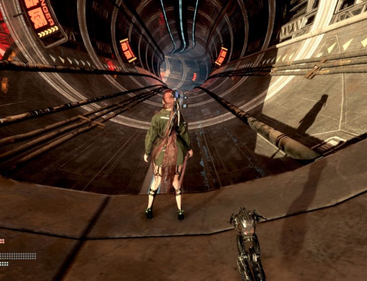 Stellar Blade - EVE about to slide down the Hypertube