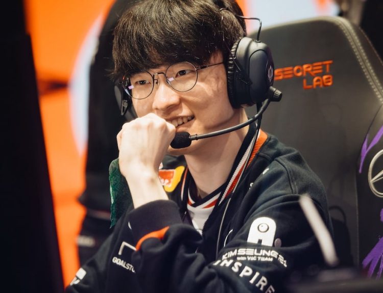 Faker of T1 competes during MSI 2025 Bracket Stage Day 8 at the Pacific Coliseum in Vancouver, Canada on July 09, 2025.