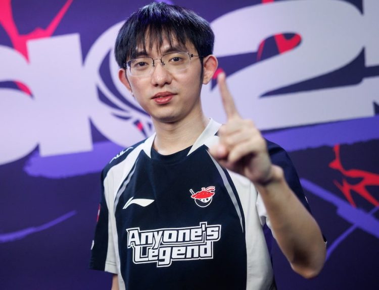 Flandre of Anyone's Legend poses back stage during MSI 2025 Bracket Stage Day 2 at the Pacific Coliseum in Vancouver, Canada on July 02, 2025.