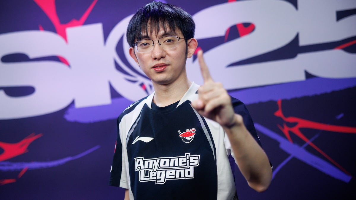 Flandre of Anyone's Legend poses back stage during MSI 2025 Bracket Stage Day 2 at the Pacific Coliseum in Vancouver, Canada on July 02, 2025.