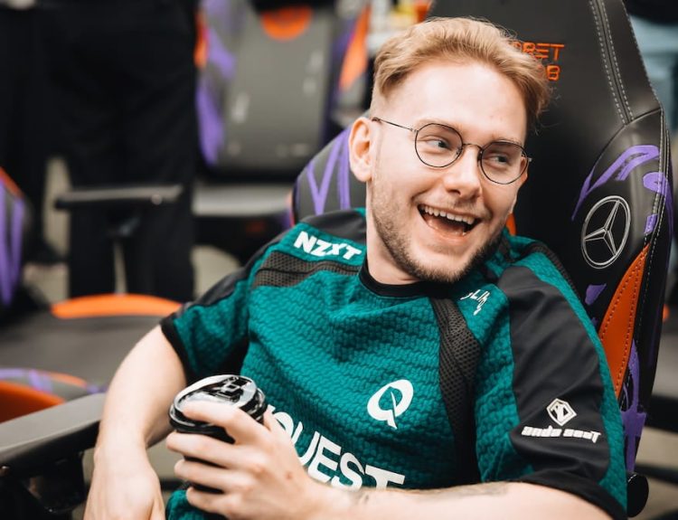 Inspired of FlyQuest reacts back stage during MSI 2025 Bracket Stage Day 2 at the Pacific Coliseum in Vancouver, Canada on July 02, 2025.