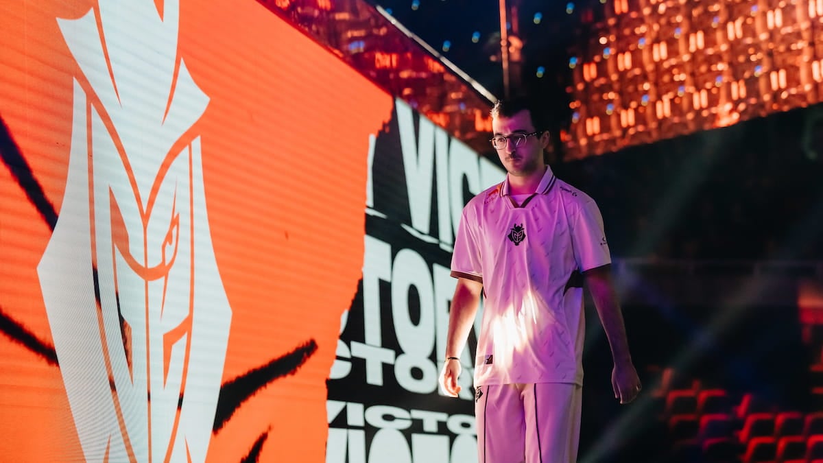 SkewMond of G2 Esports is seen onstage during MSI 2025 Play-In Stage Day 1 at the Pacific Coliseum in Vancouver, Canada on June 27, 2025.