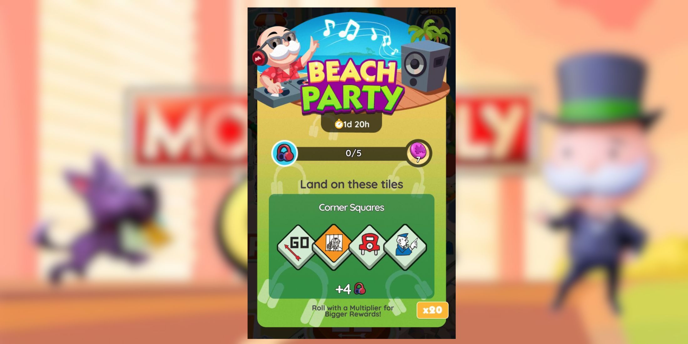 beach party monopoly go