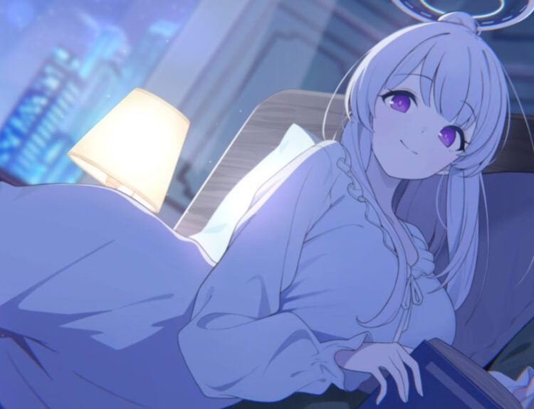 cover art featuring a character in Blue Archive.