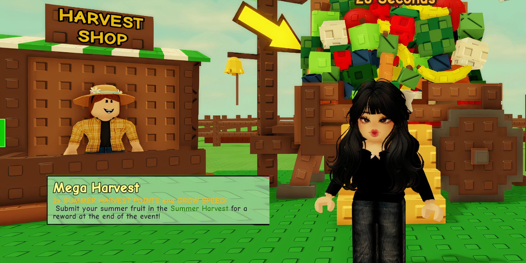 complete mega harvest event in grow a garden