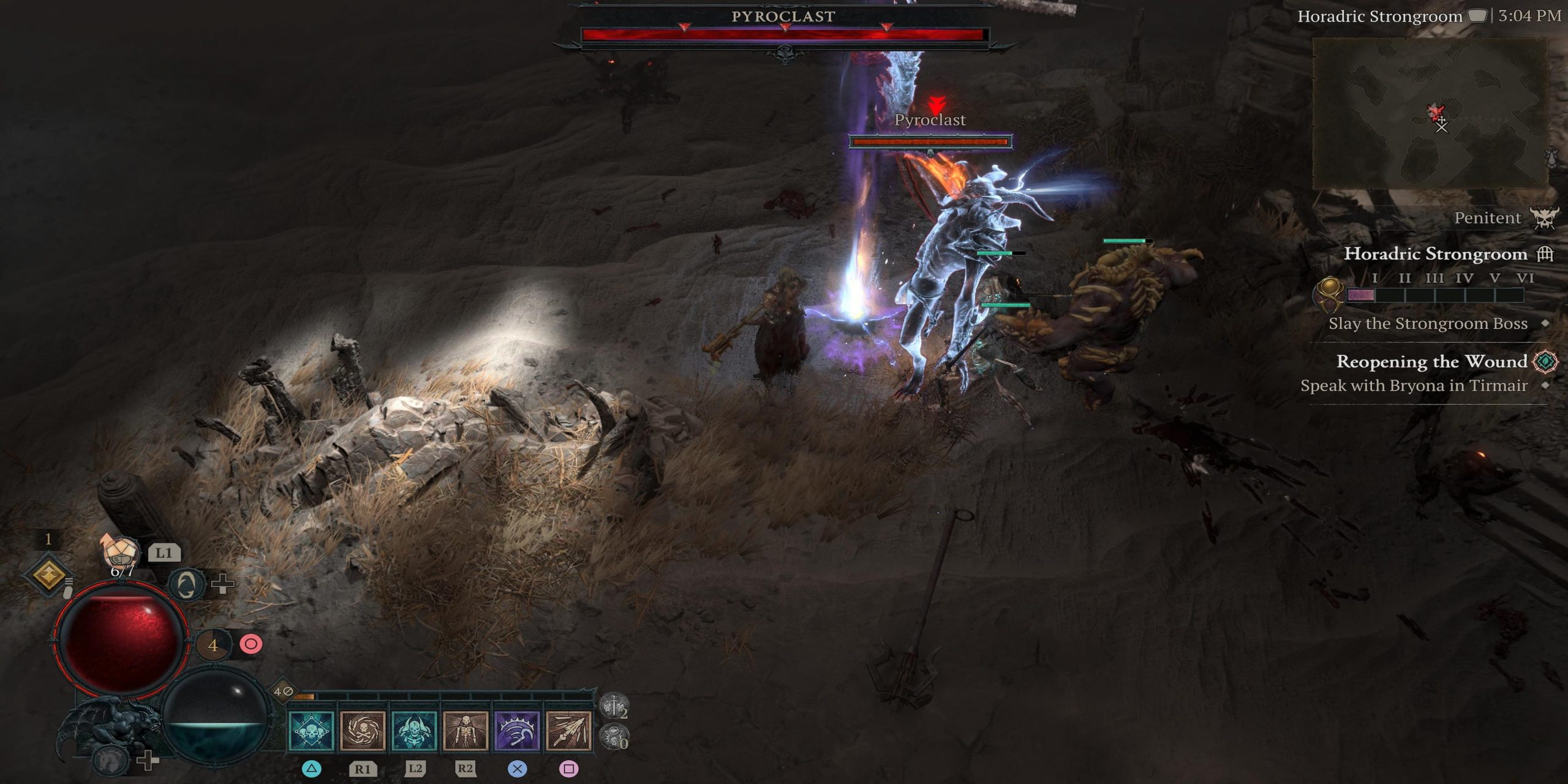 The Player Using a Horadric Spell