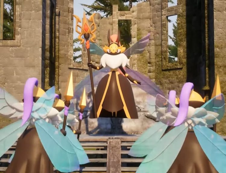 Elizabee and its subjetcs in Palworld.