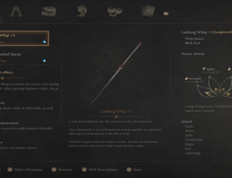 A Longsword in the Inventory That Has Mastery +3