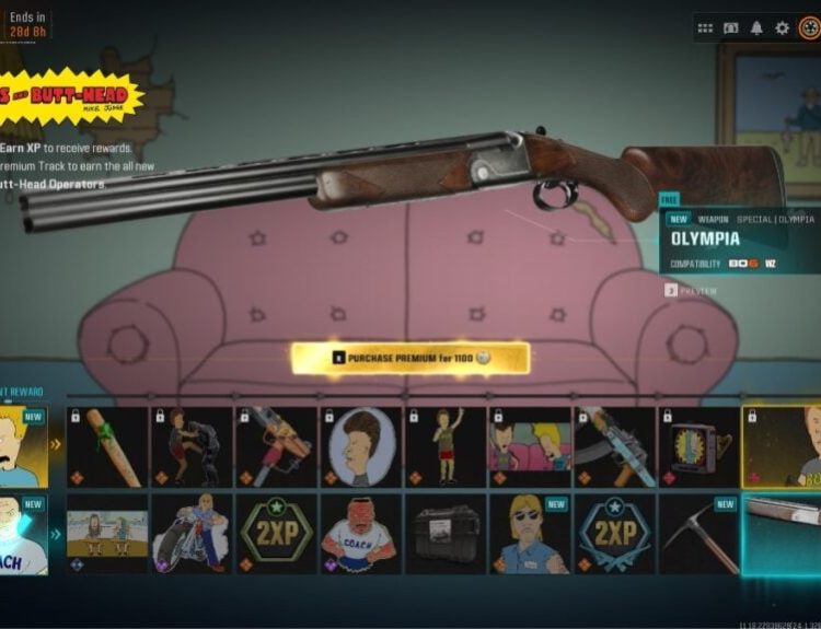 The Olympia reward from the Beavis and Butt-Head Event.