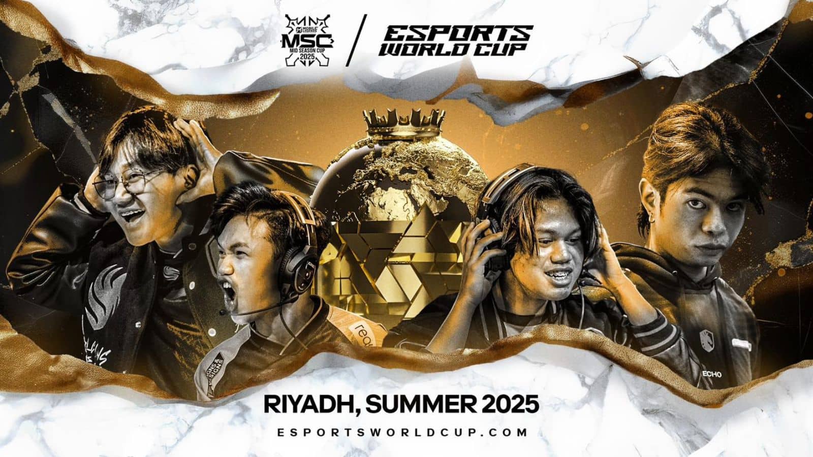 MLBB MSC 2025 x EWC banner image featuring Owgwen, KyleTzy, Sekys, and Jaypee.