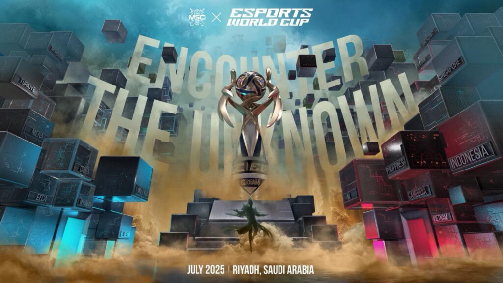 MSC 2025 x Esports World Cup key image showing the trophy.
