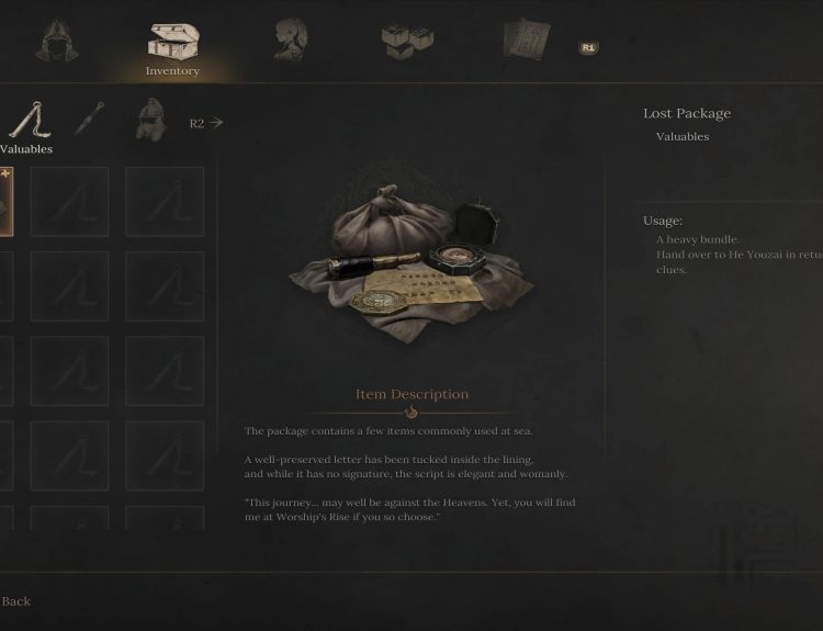 The Lost Package in the Menu