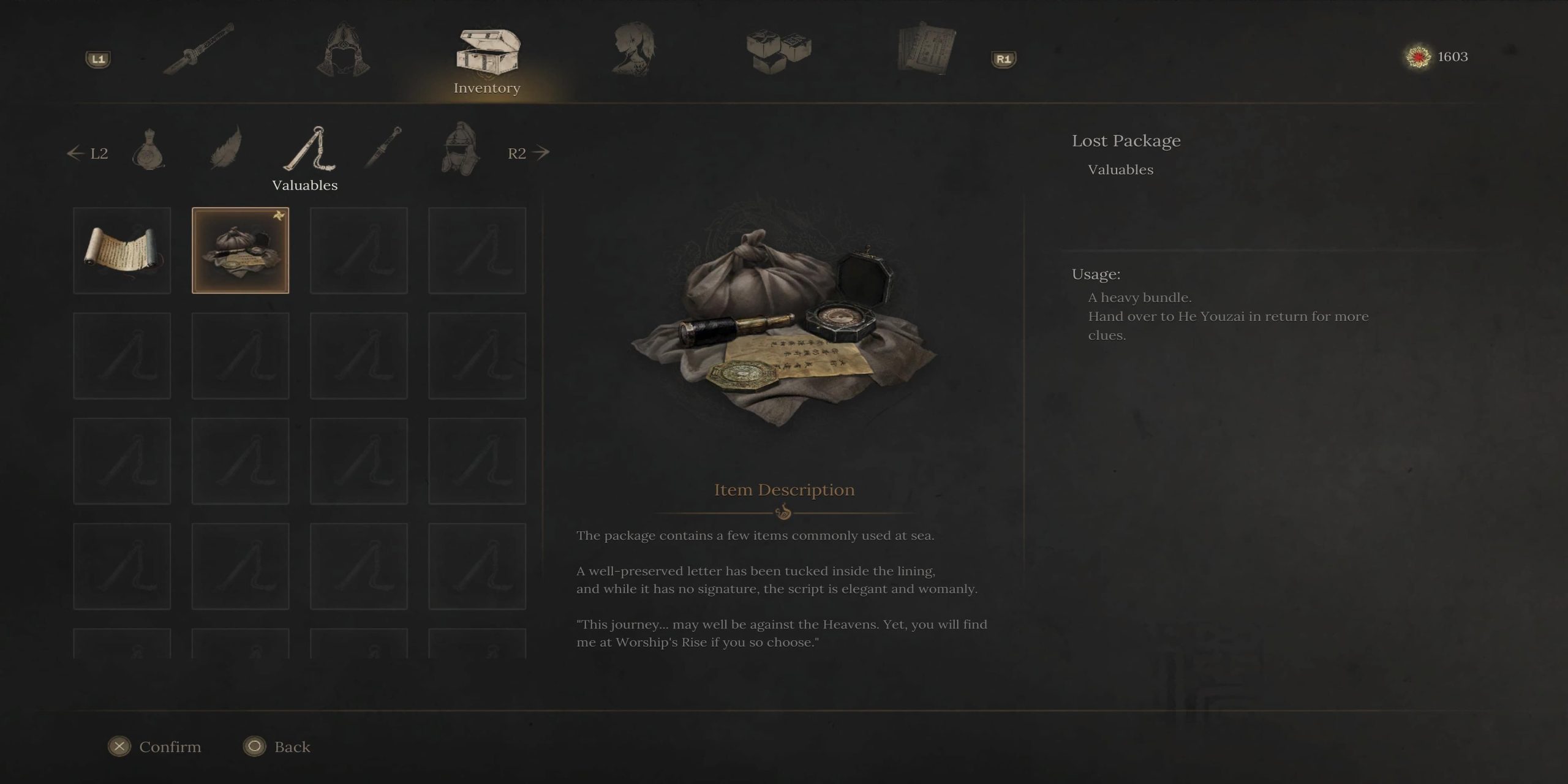 The Lost Package in the Menu