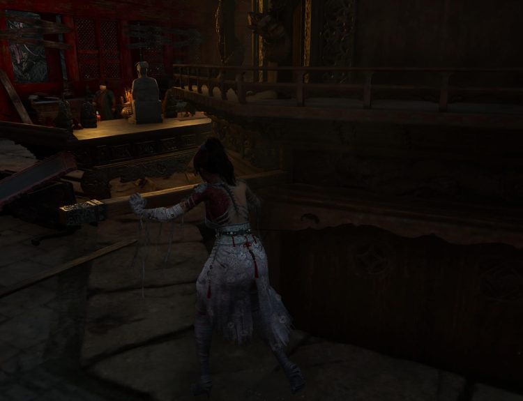 The Player Using the Shu Sanctum Key To Open The Staircase