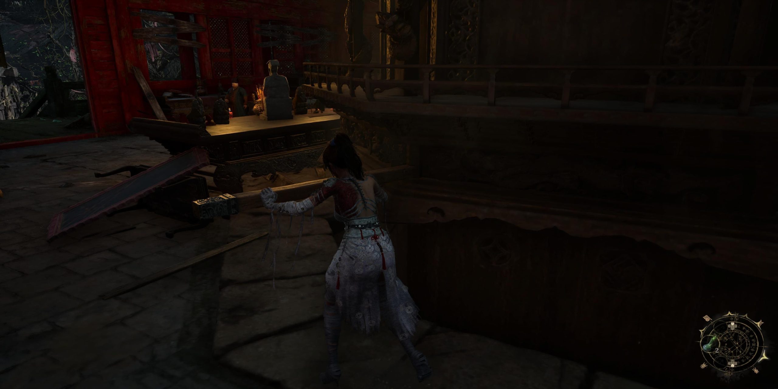 The Player Using the Shu Sanctum Key To Open The Staircase