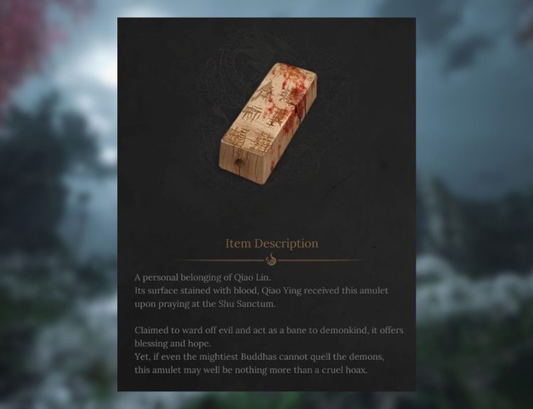wuchange fallen feathers peachwood amulet quest