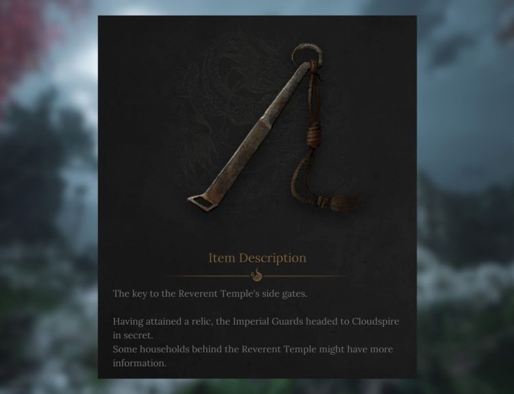 wuchange fallen feathers reverent temple key location