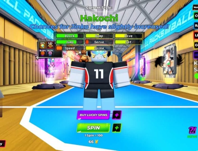 Picture showing Jinko style in Volleyball Legends.