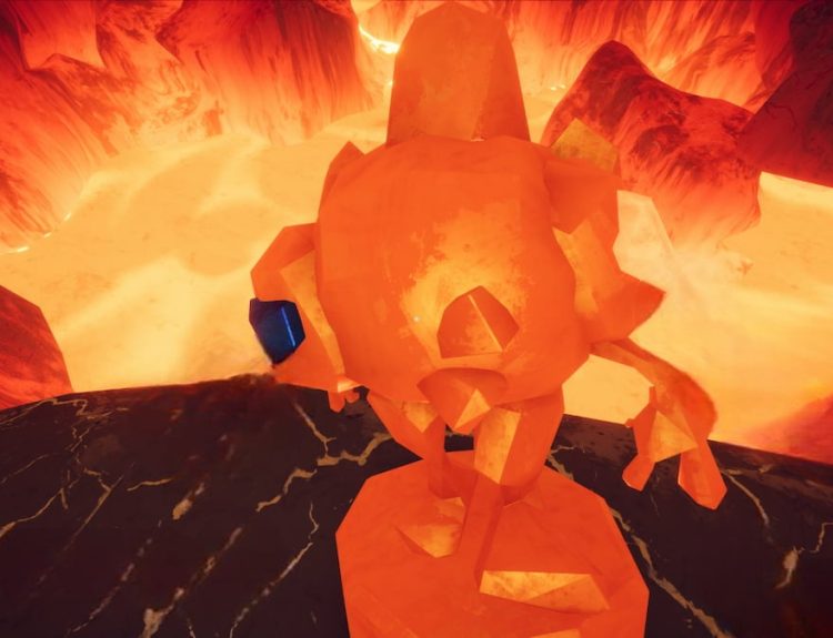 Picture showing the 24 Karat Badge lava throw idol in PEAK.
