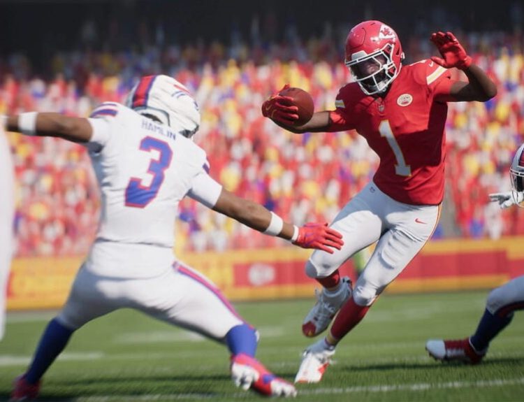 Picture showing a player running toward touchdown after getting a Lob Pass in Madden 26.