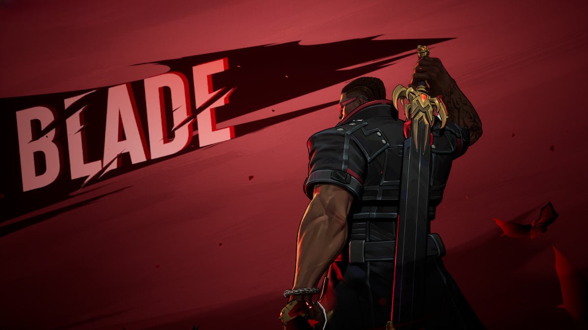 Picture showing Blade art in Marvel Rivals.