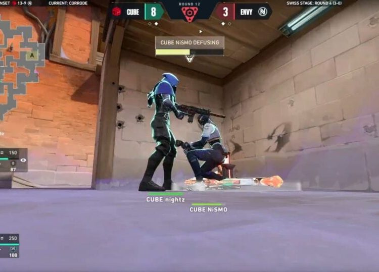 screenshot of a game moment from VALORANT NA Challengers 2025: CUBE vs. ENVY