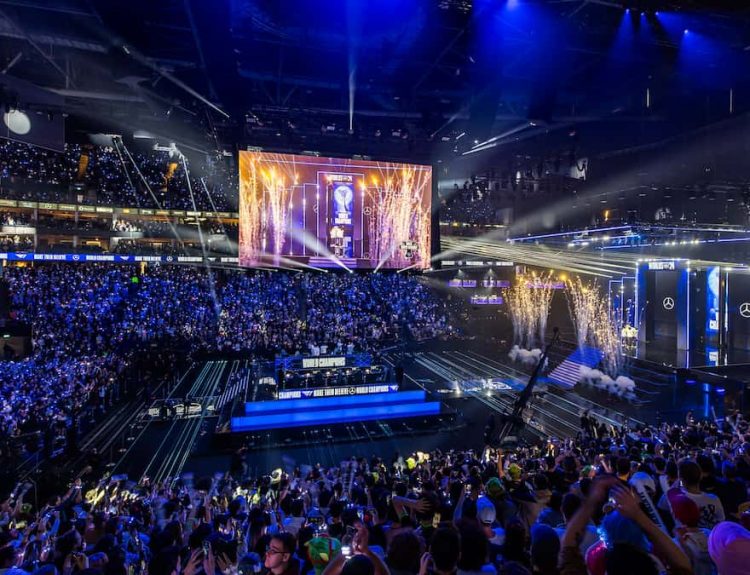 T1 on stage after victory at the League of Legends World Championship 2024 Finals on Novemeber 02, 2024 in London.