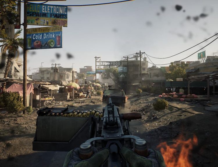 Military convoy in Black Hawk Down campaign in Delta Force