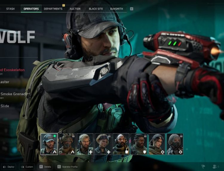 D-Wolf operator screen in Delta Force