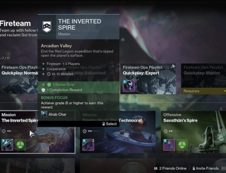 Fireteam Ops in the Portal in Destiny 2