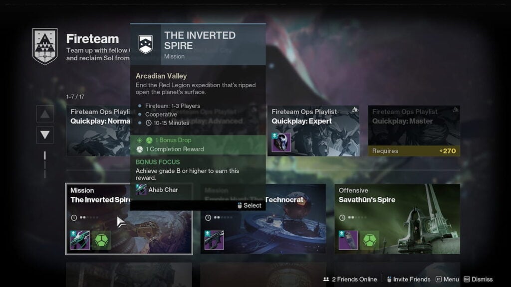 Fireteam Ops in the Portal in Destiny 2