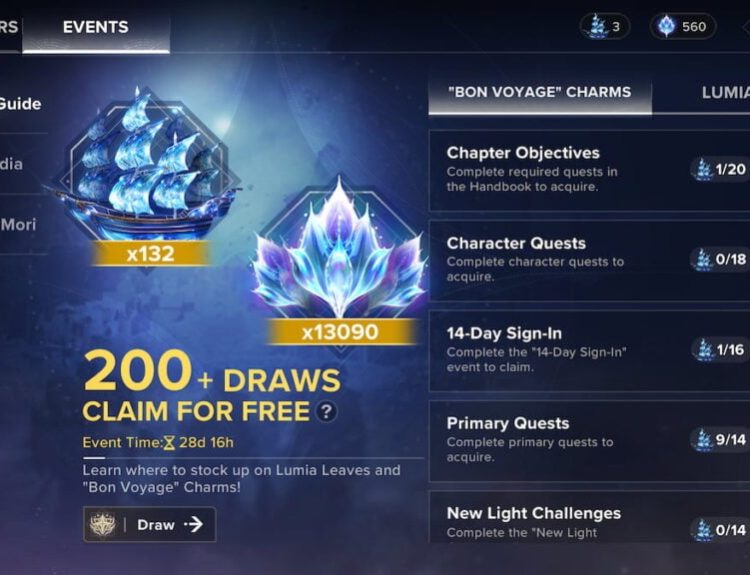 Free pulls in Destiny Rising