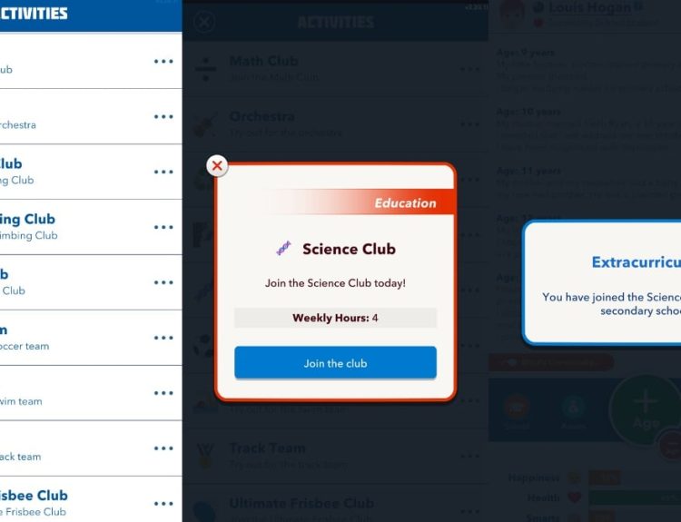 science club at bitlife school
