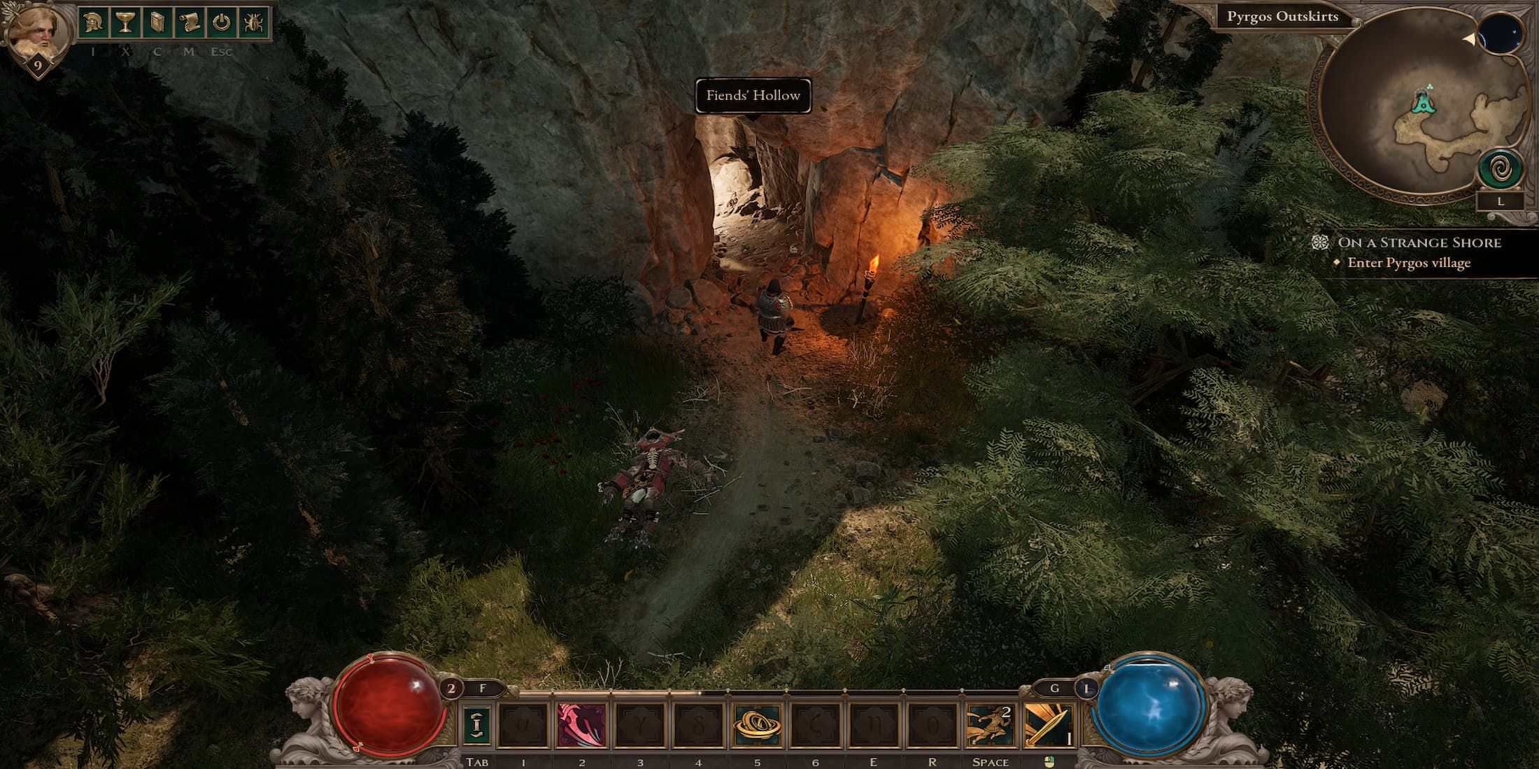 The Player Standing Outside of Fiend's Hollow