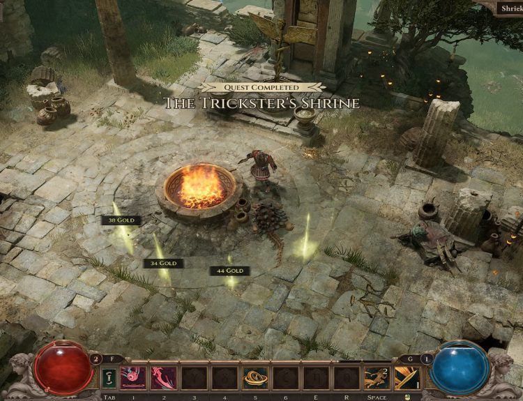The Player Finishing The Trickster's Shrine