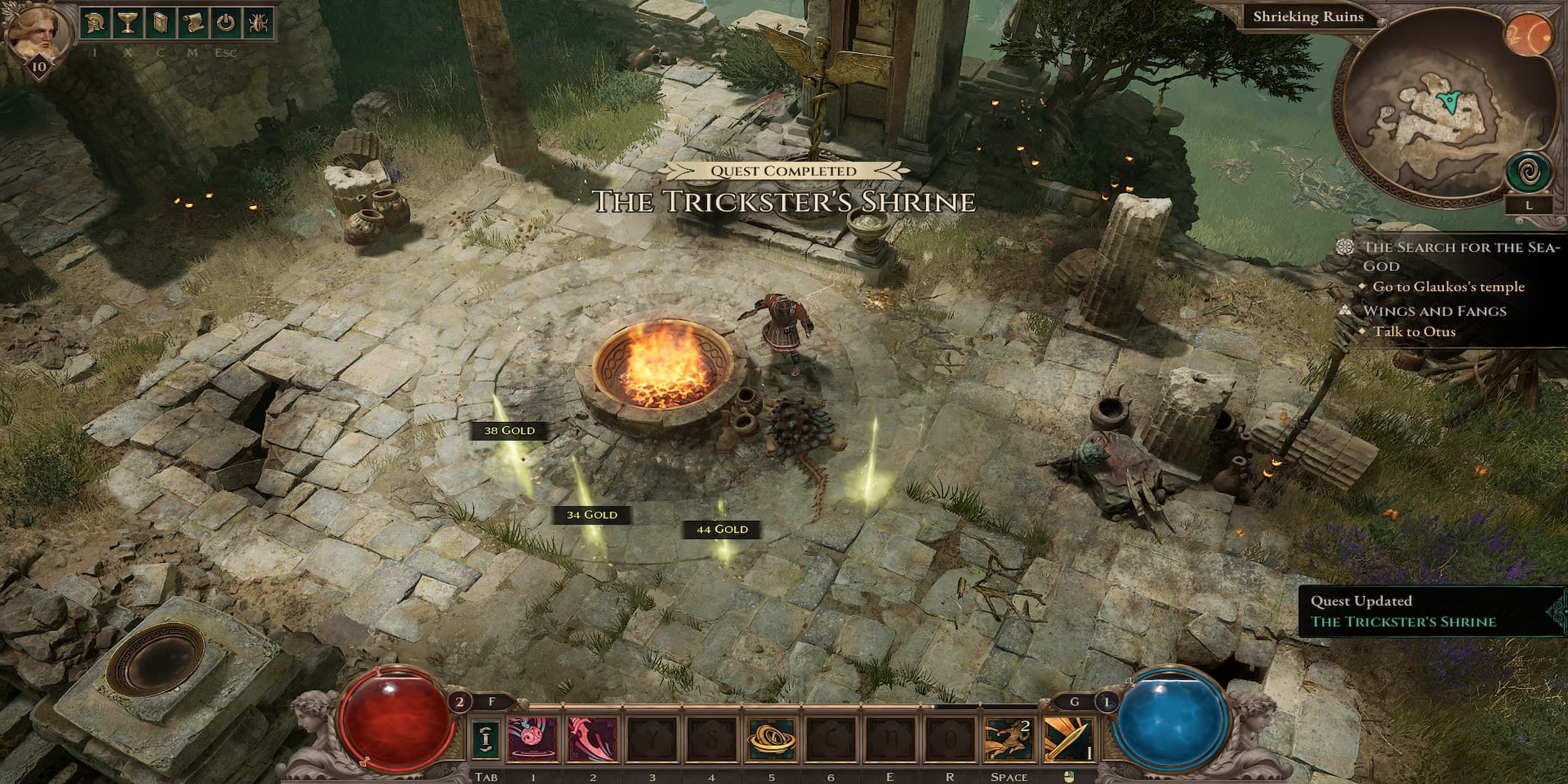 The Player Finishing The Trickster's Shrine